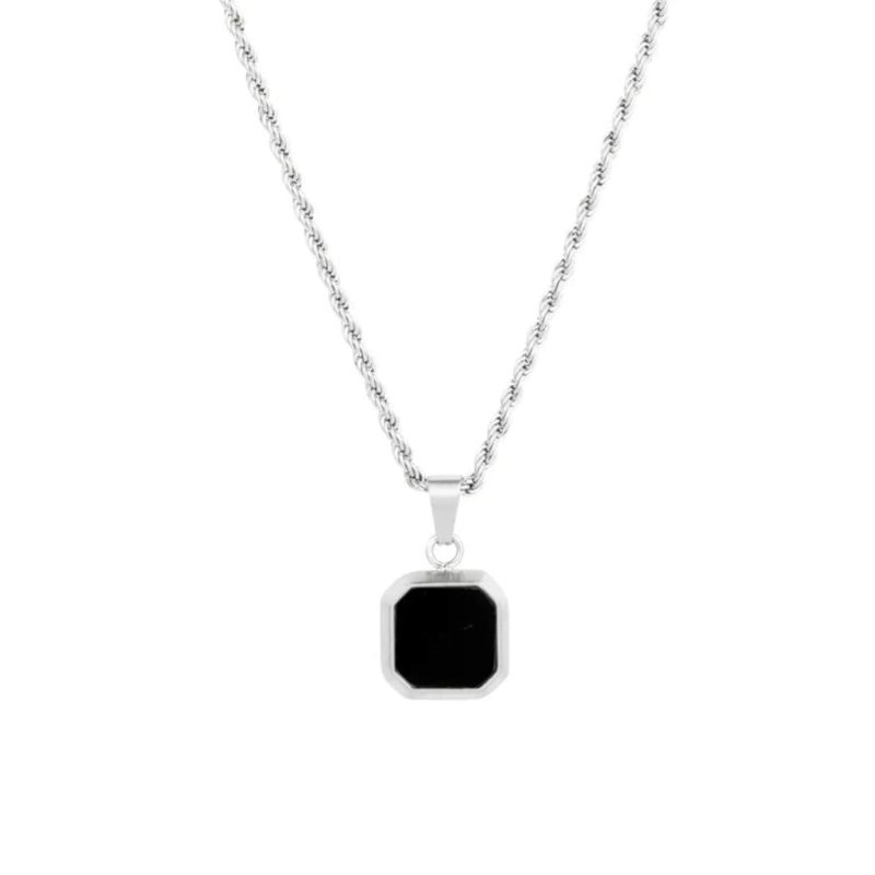 Black onyx natural stone pendant
