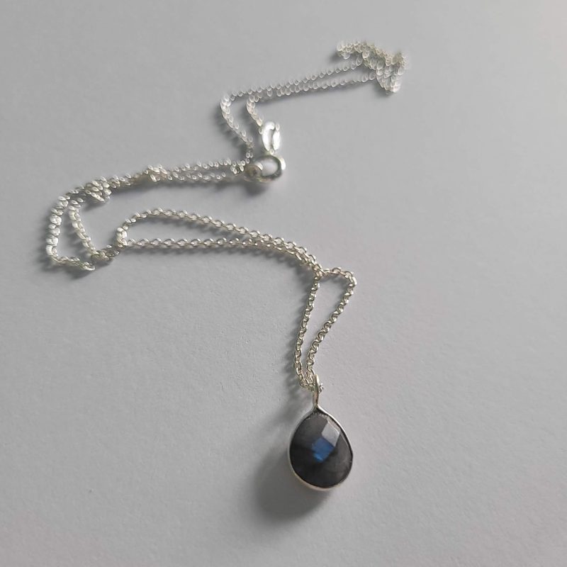 Labradorite teardrop pendant